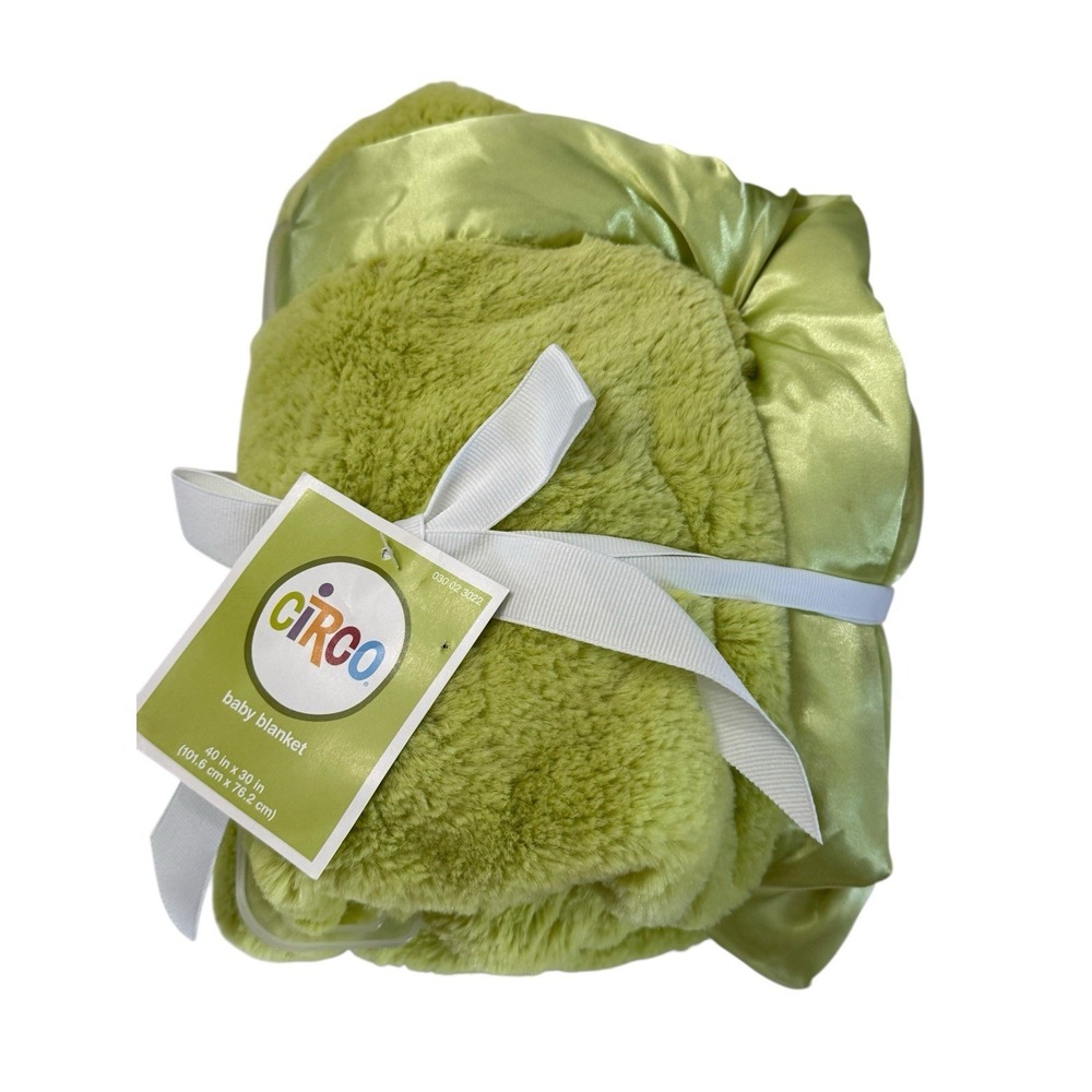 Circo Baby Target Lime Green‎ Soft Plush Baby Blanket Satin Trim NWT 2013 Unisex